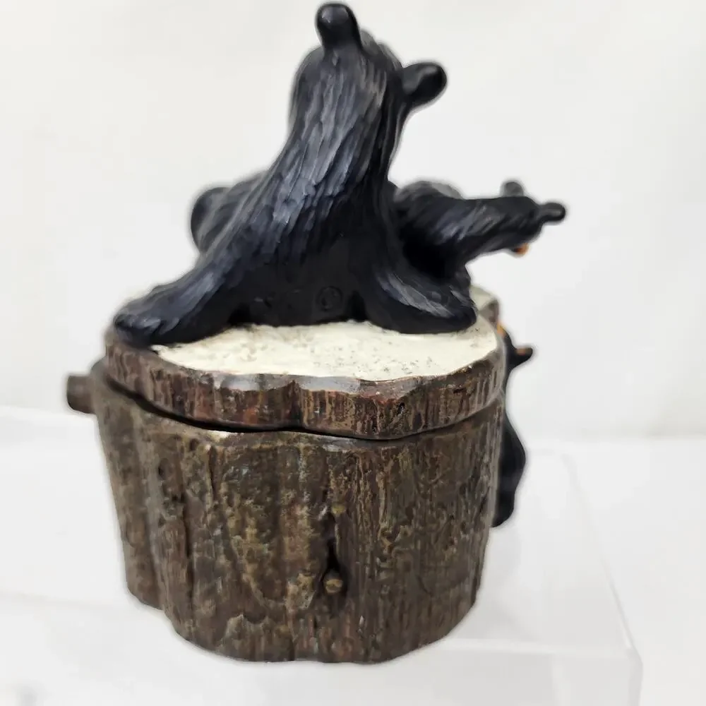 Bearfoots Bears Three Bears Box Jeff Fleming Artist Big Sky Carvers Trinket Box